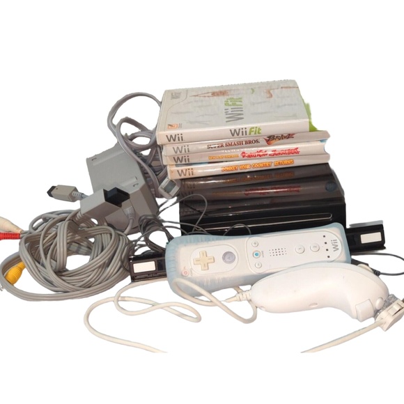 Nintendo Wii Console Tested Black RVL-101 + Games‎ Donkey Kong - Picture 1 of 16